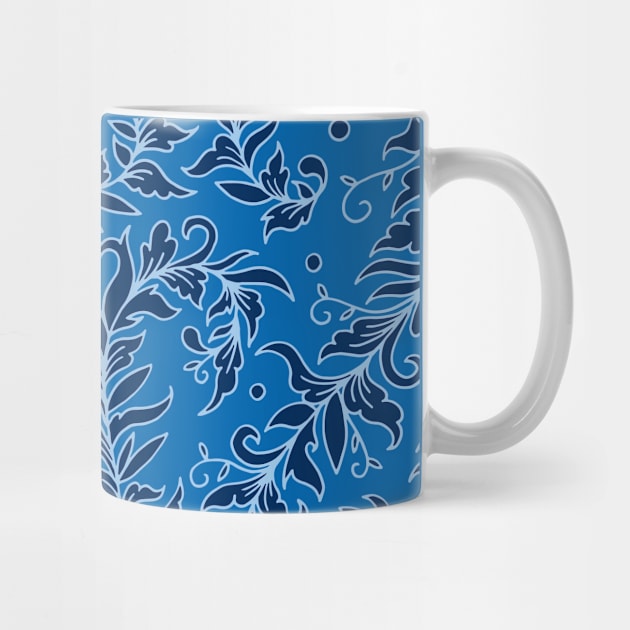 Lacy Leaves Dark Blue Palette by HLeslie Design